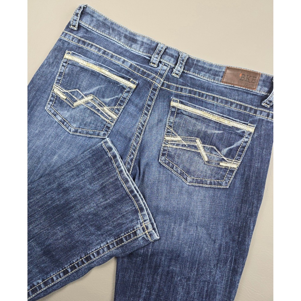 BKE Culture Womens Bootcut Jeans Dark Wash Stretch Denim 34x31.5 ABK1212
